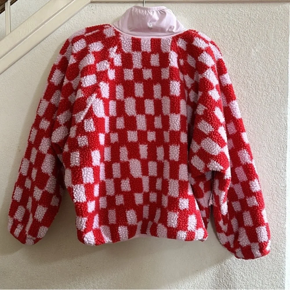 RARE Free People Movement | Hit The Slopes Checkered Fleece Pullover | Medium - Picture 10 of 13